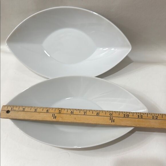 Rosenthal White Porcelain Modern Serveware Plates Dishes Germany Epoque Set Of 2 - Picture 8 of 13